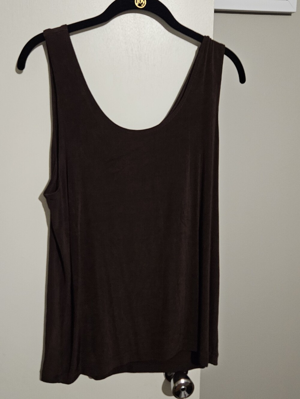 Women’s Brown Scoop Neck Tank Top